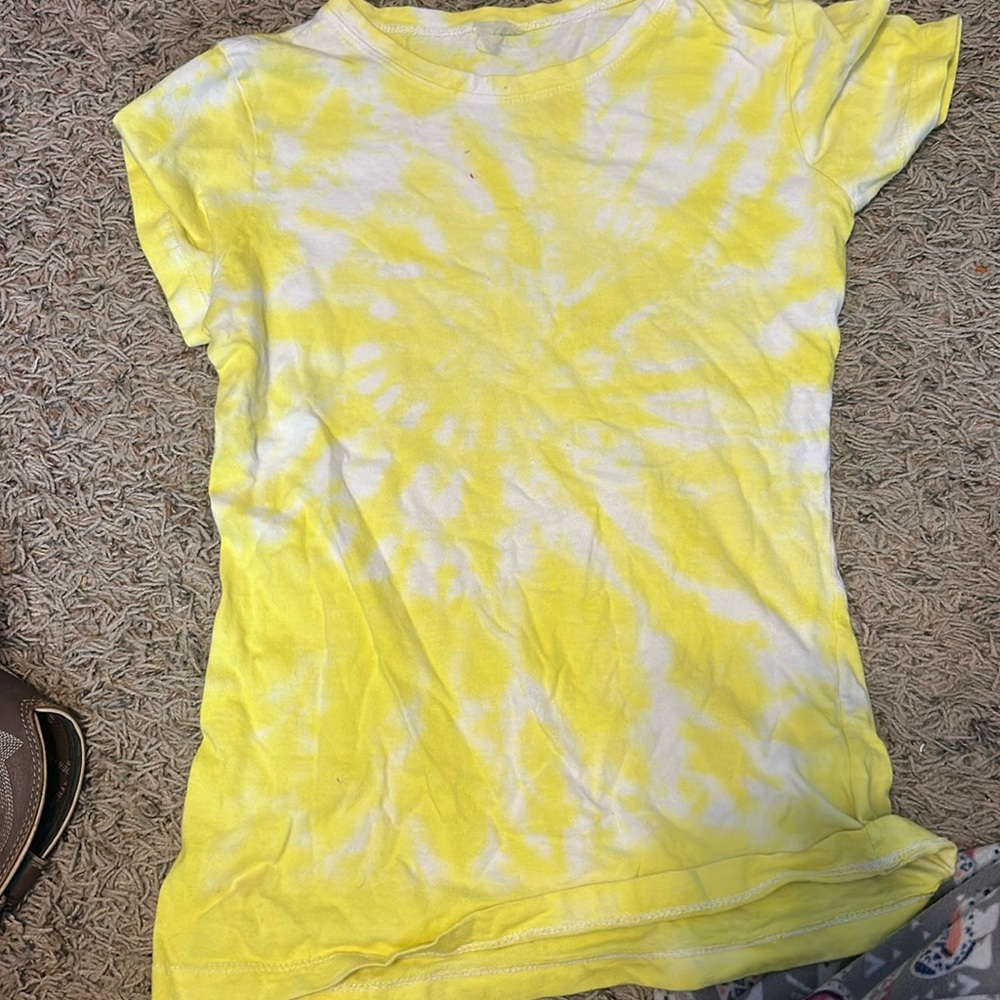 Yellow tie dye shirt